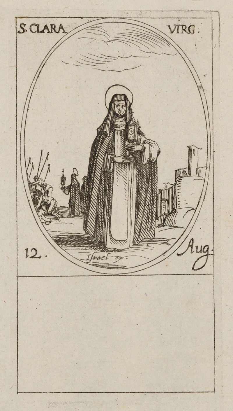 St. Clara, Virgin. 12 August by Жак Калло, 1592-1635 — digital art print download