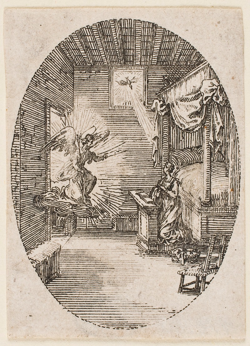 The Annunciation by Jacques Callot, 1631 — digital art print download