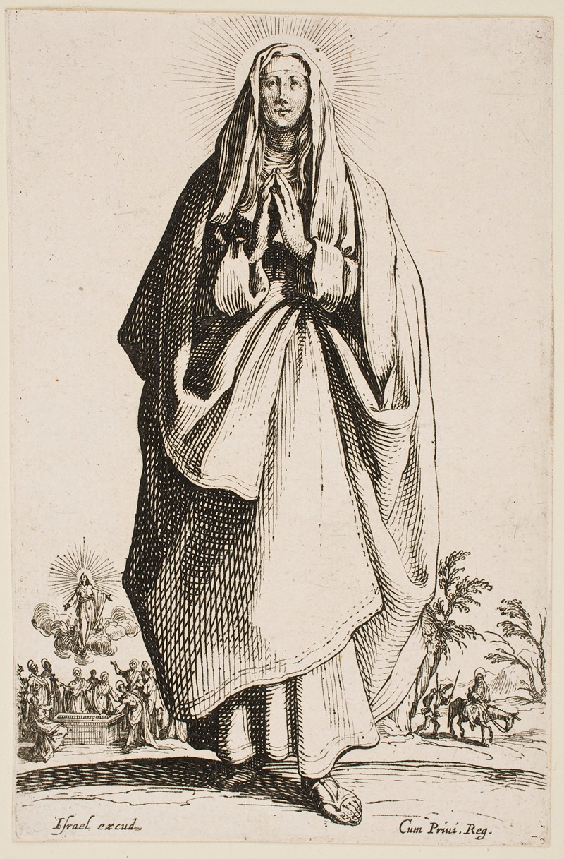 The Blessed Virgin Mary by Jacques Callot, 1631 — digital art print download
