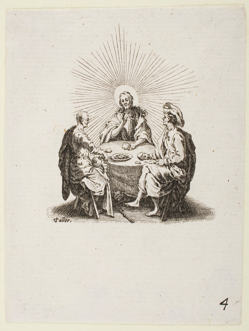 The Supper at Emmaus by Жак Калло, 1619 — digital art print download