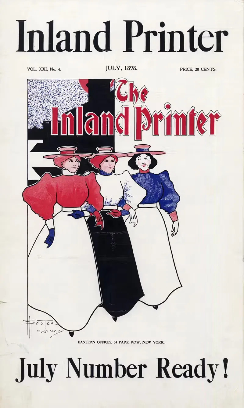 The Inland Printer July Number Ready by David Henry Souter, 1898 — digital art print download