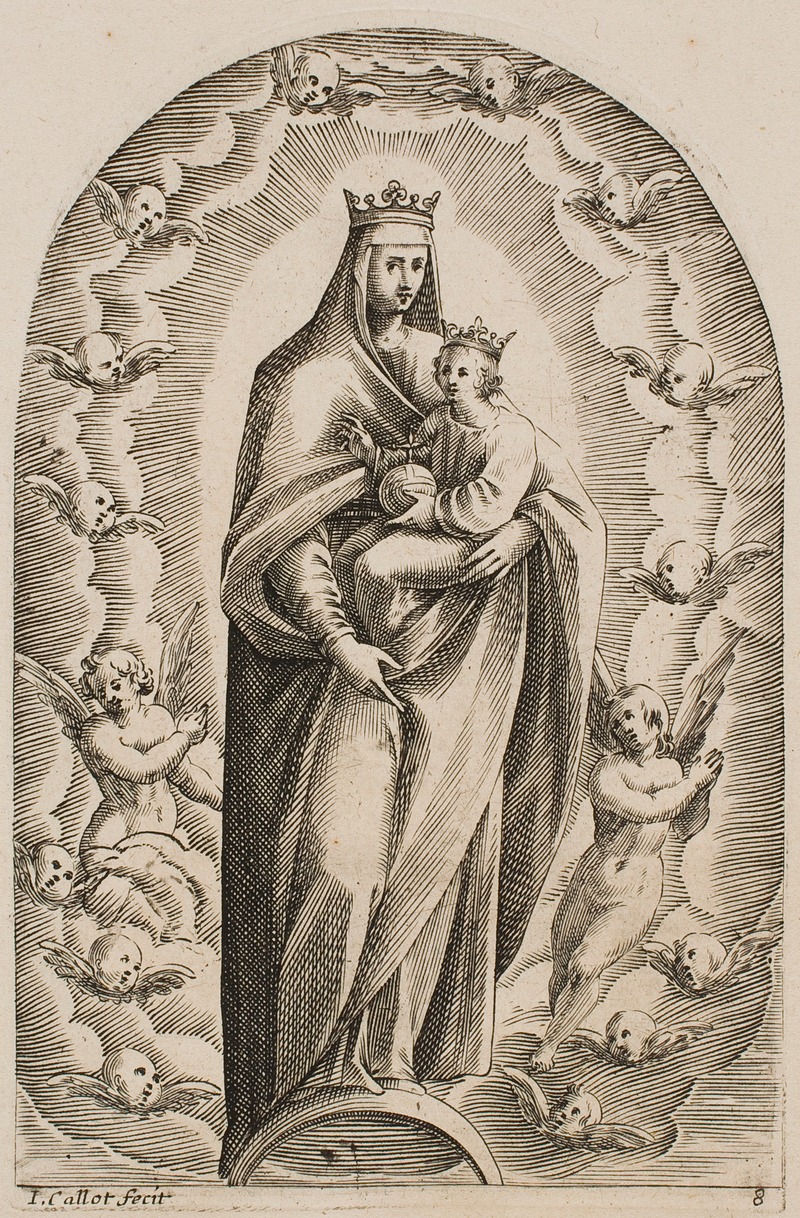 The Virgin Standing on a Crescent by Жак Калло, 1611 — digital art print download