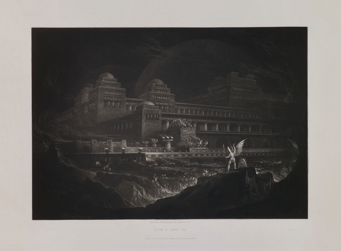Pandemonium (Book 1, Line 710) by Джон Мартин, 1824–1827 — digital art print download