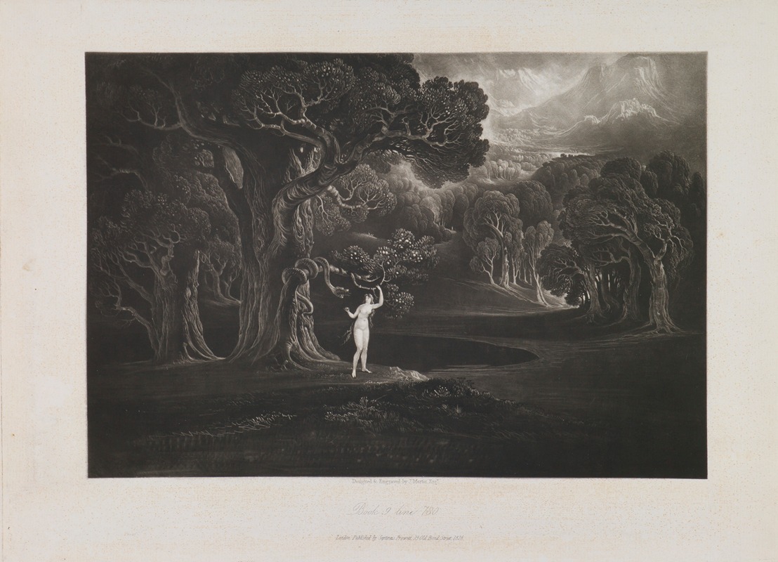 Satan Tempting Eve (Book 9, Line 780) — John Martin