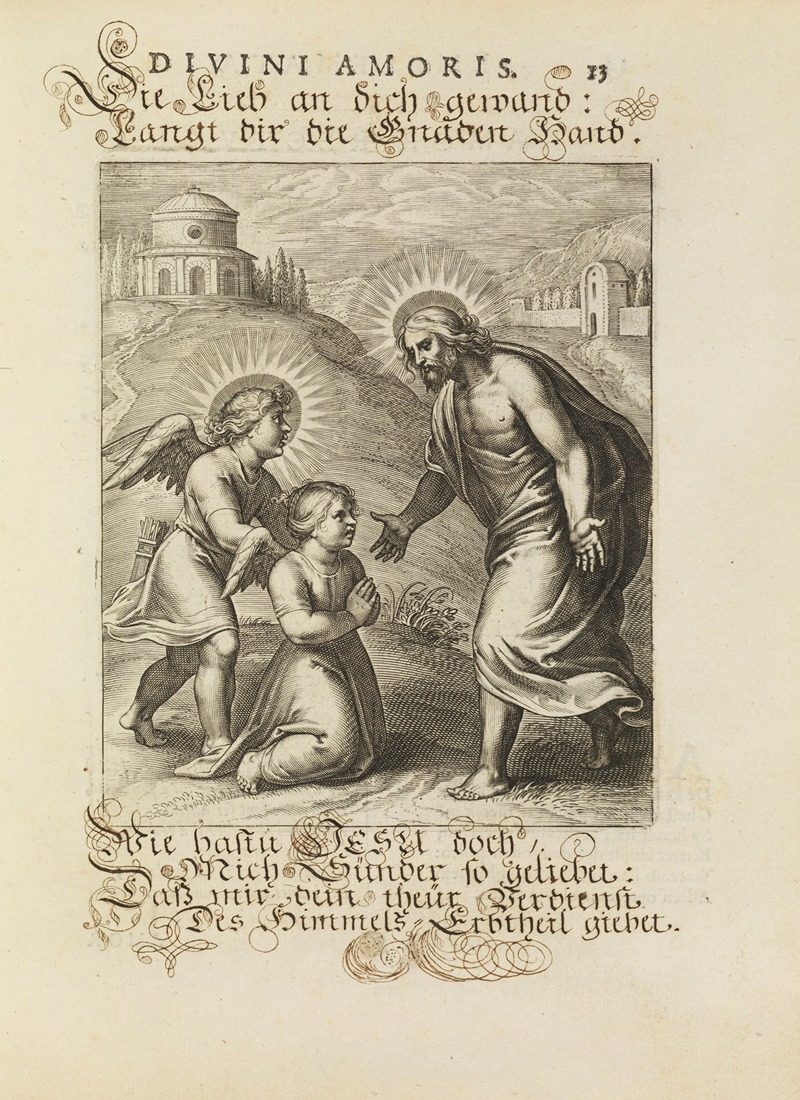 Amoris divini emblemata Pl.04 by Отто ван Вейн, 1660 — digital art print download