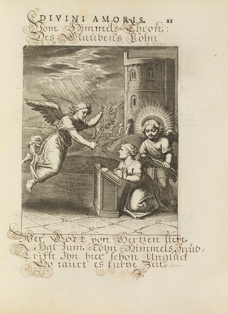 Amoris divini emblemata Pl.08 by Отто ван Вейн, 1660 — digital art print download
