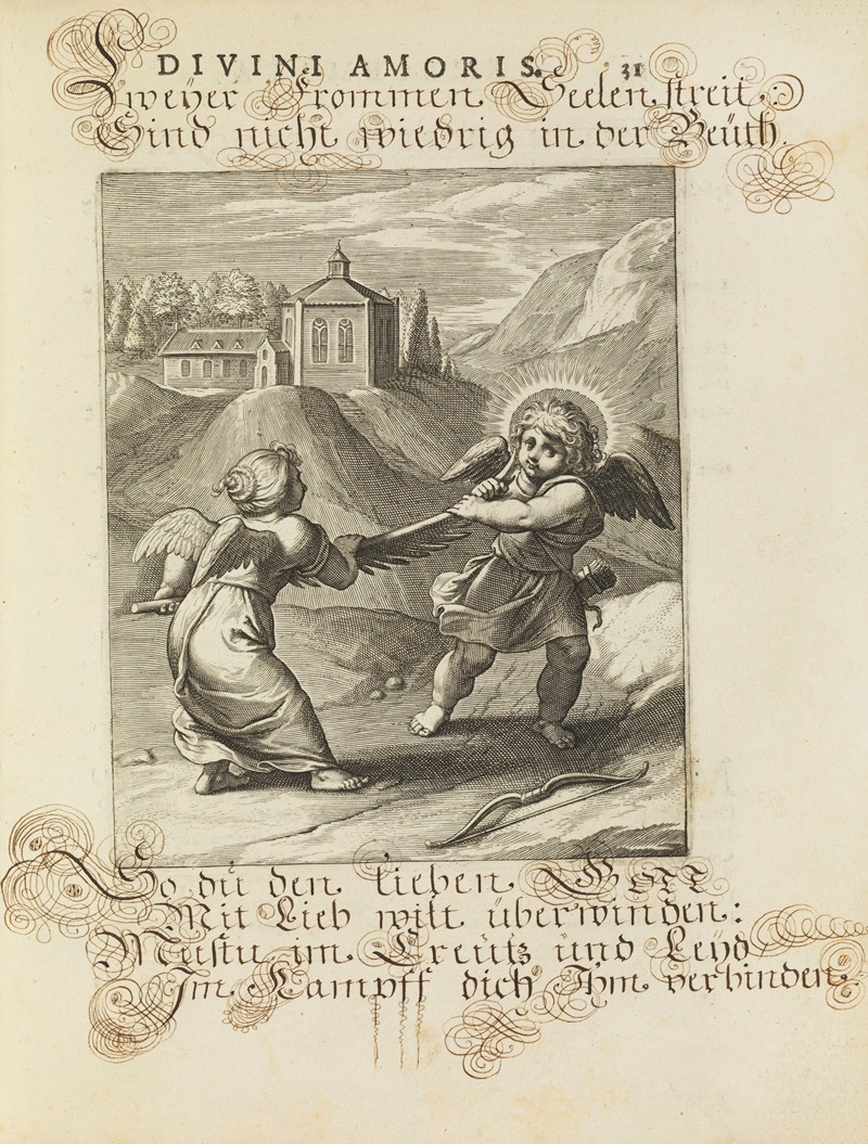 Amoris divini emblemata Pl.13 by Отто ван Вейн, 1660 — digital art print download