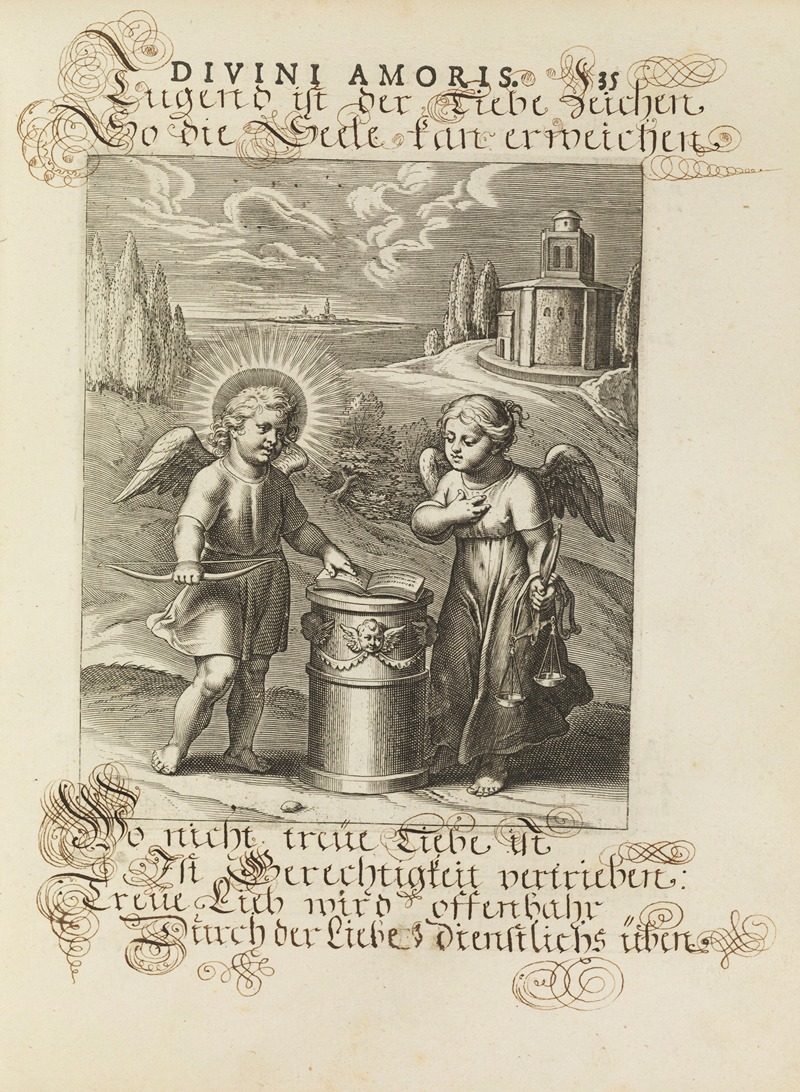 Amoris divini emblemata Pl.15 by Отто ван Вейн, 1660 — digital art print download