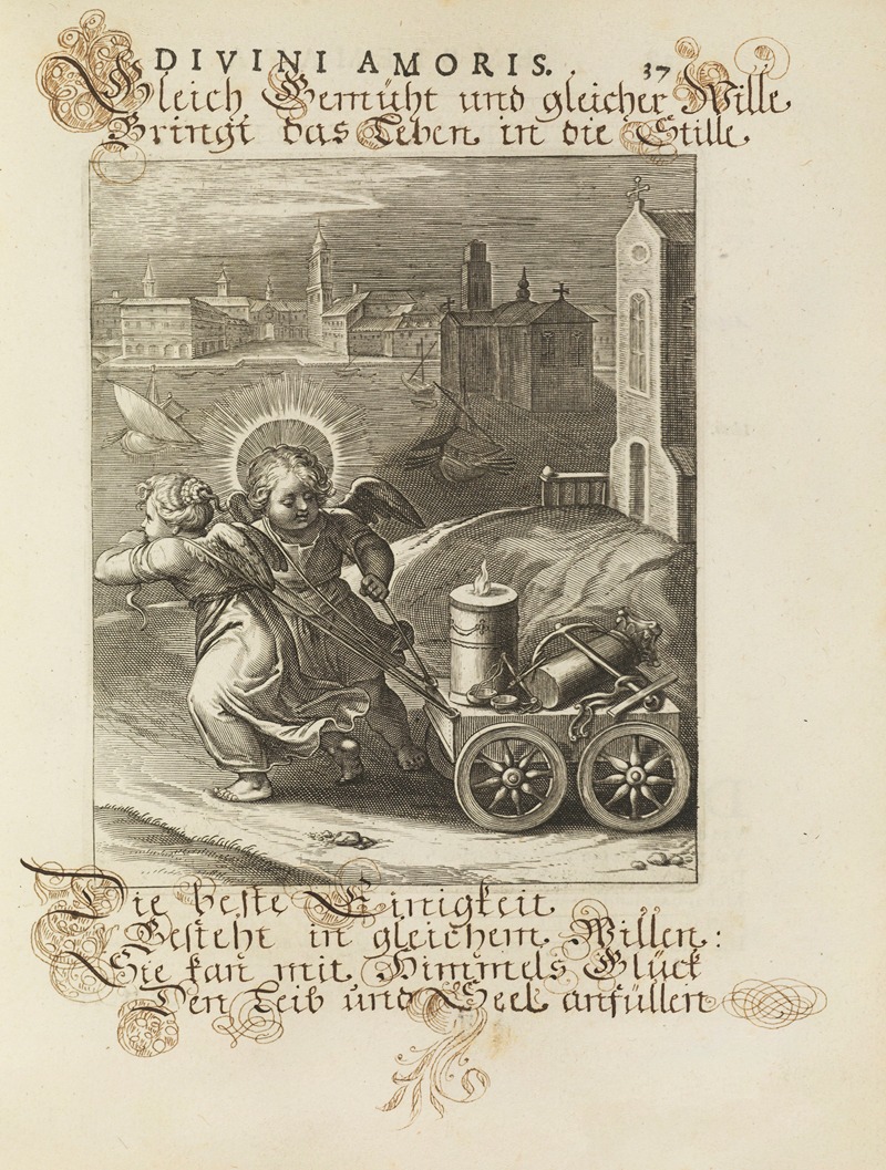 Amoris divini emblemata Pl.16 by Отто ван Вейн, 1660 — digital art print download