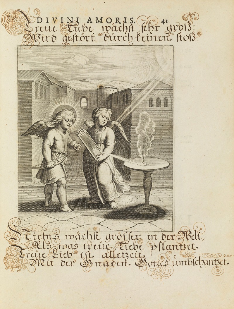 Amoris divini emblemata Pl.18 by Отто ван Вейн, 1660 — digital art print download
