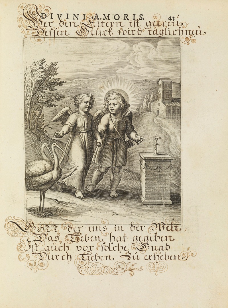 Amoris divini emblemata Pl.19 by Отто ван Вейн, 1660 — digital art print download