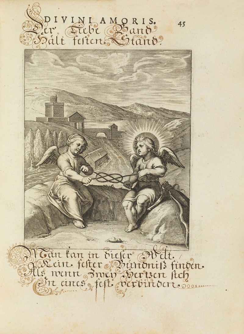 Amoris divini emblemata Pl.20 by Отто ван Вейн, 1660 — digital art print download