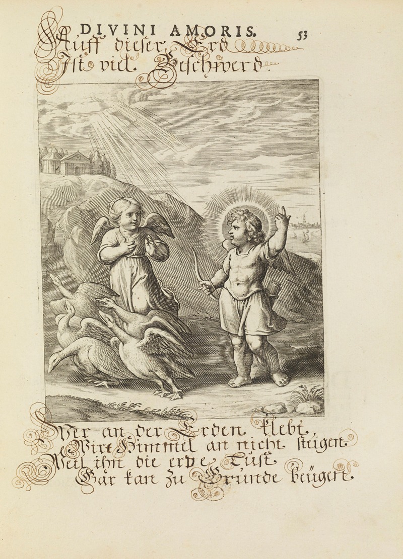 Amoris divini emblemata Pl.24 by Отто ван Вейн, 1660 — digital art print download