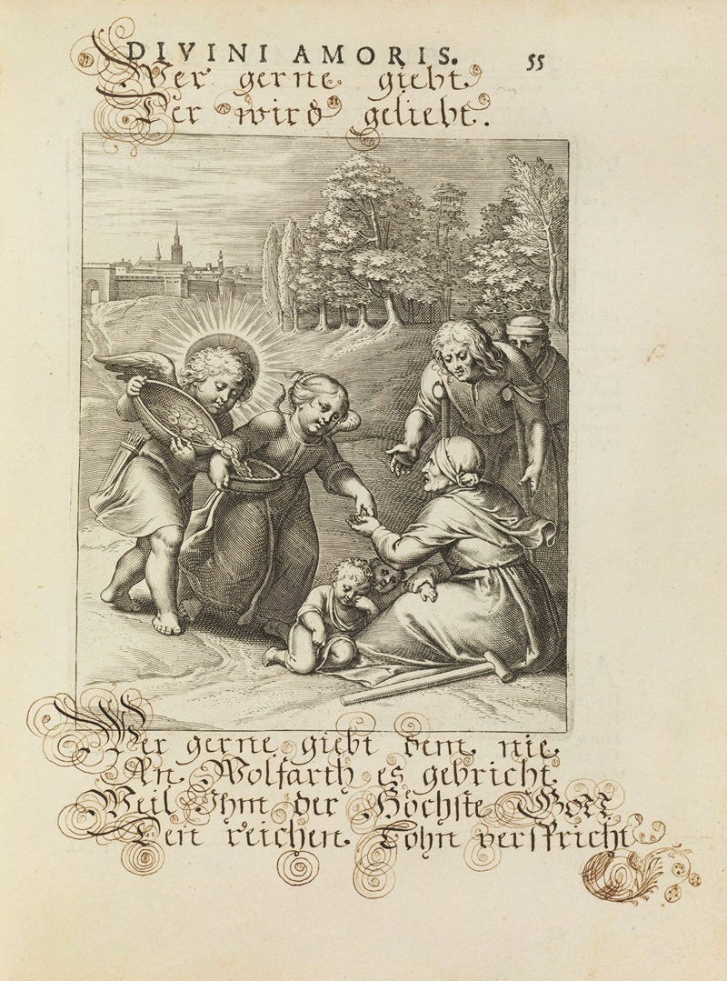 Amoris divini emblemata Pl.25 by Отто ван Вейн, 1660 — digital art print download