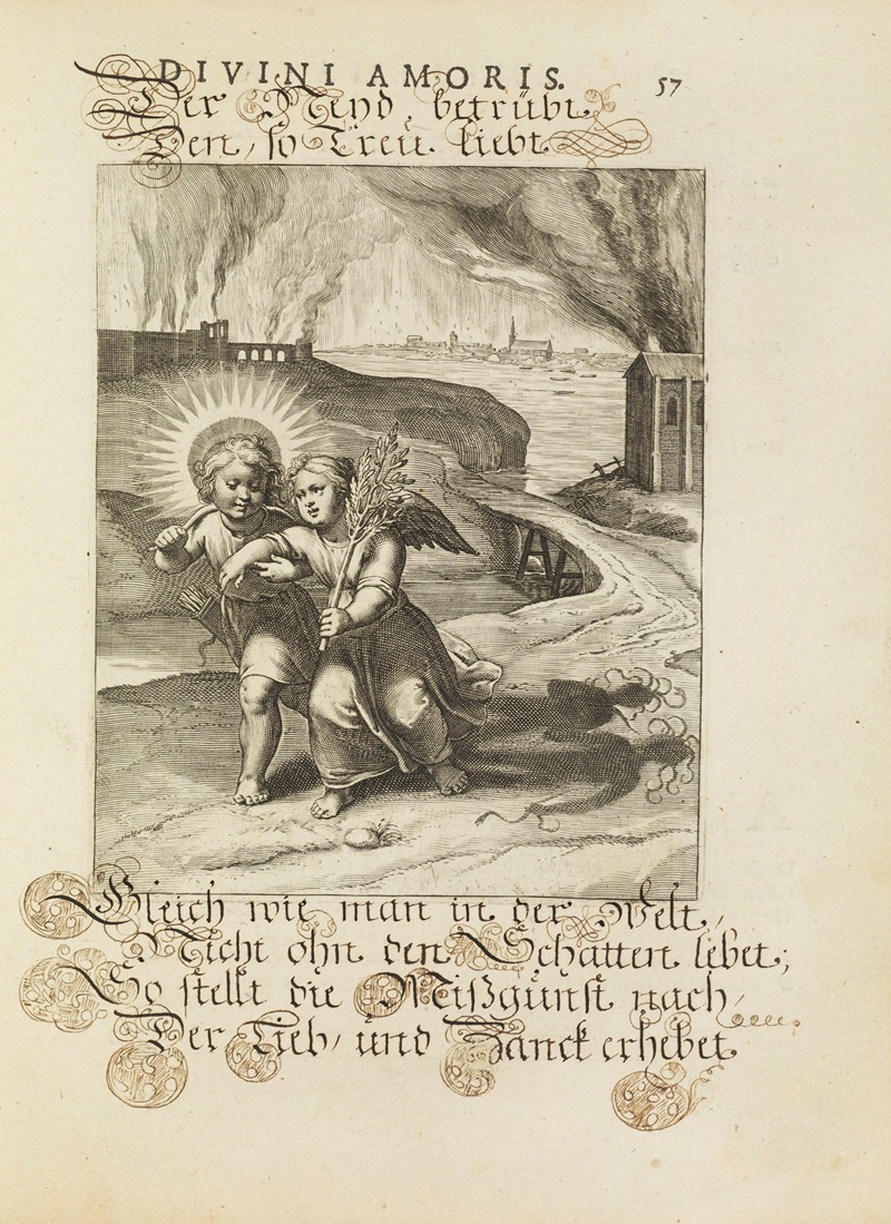 Amoris divini emblemata Pl.26 by Отто ван Вейн, 1660 — digital art print download