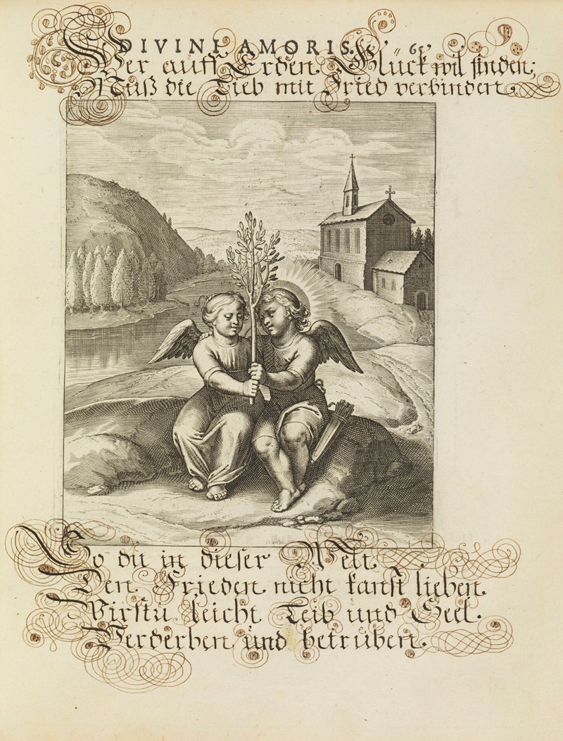 Amoris divini emblemata Pl.30 by Отто ван Вейн, 1660 — digital art print download