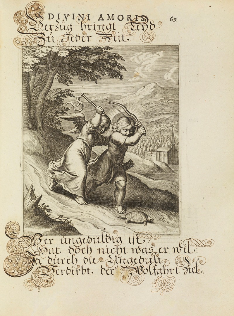 Amoris divini emblemata Pl.32 by Отто ван Вейн, 1660 — digital art print download