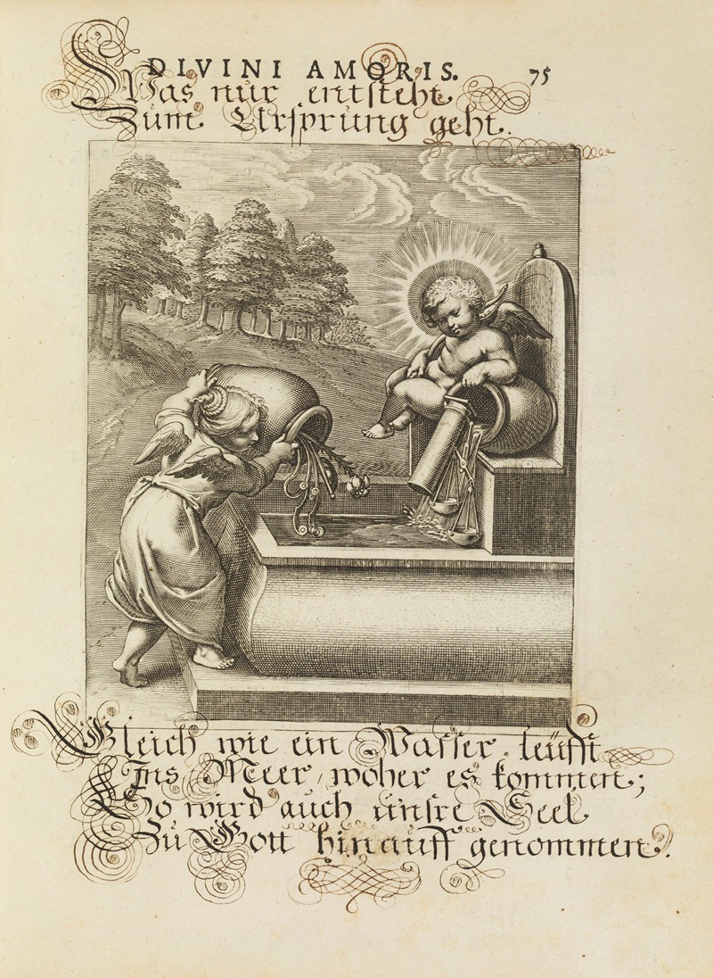 Amoris divini emblemata Pl.35 by Отто ван Вейн, 1660 — digital art print download