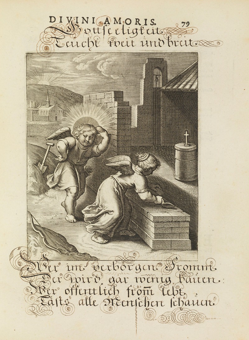 Amoris divini emblemata Pl.37 by Отто ван Вейн, 1660 — digital art print download