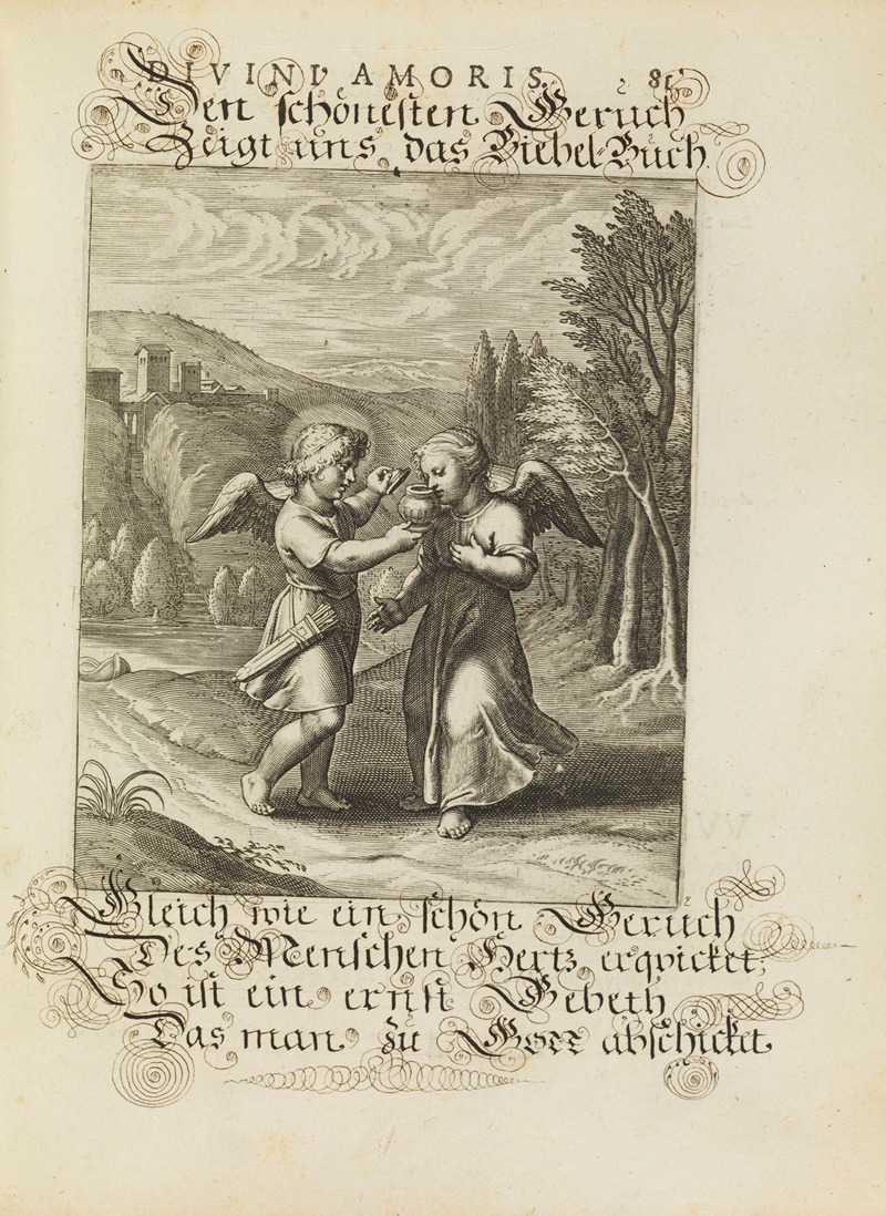 Amoris divini emblemata Pl.38 by Отто ван Вейн, 1660 — digital art print download