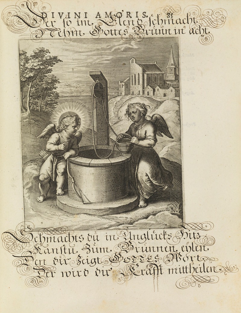 Amoris divini emblemata Pl.40 by Отто ван Вейн, 1660 — digital art print download