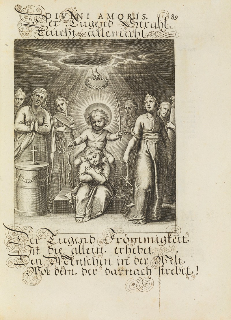 Amoris divini emblemata Pl.42 by Отто ван Вейн, 1660 — digital art print download