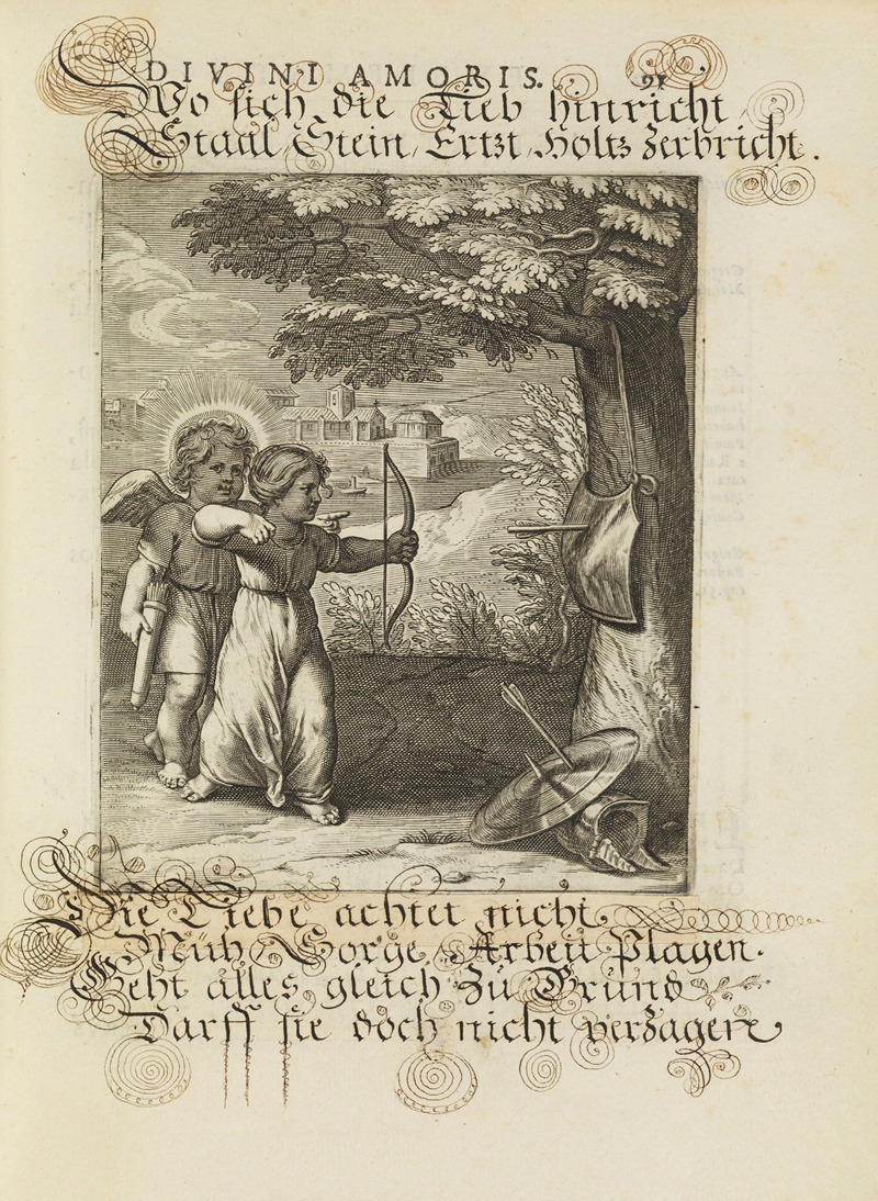 Amoris divini emblemata Pl.43 by Отто ван Вейн, 1660 — digital art print download