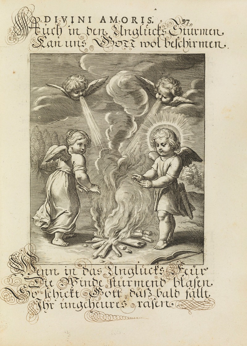 Amoris divini emblemata Pl.46 by Отто ван Вейн, 1660 — digital art print download