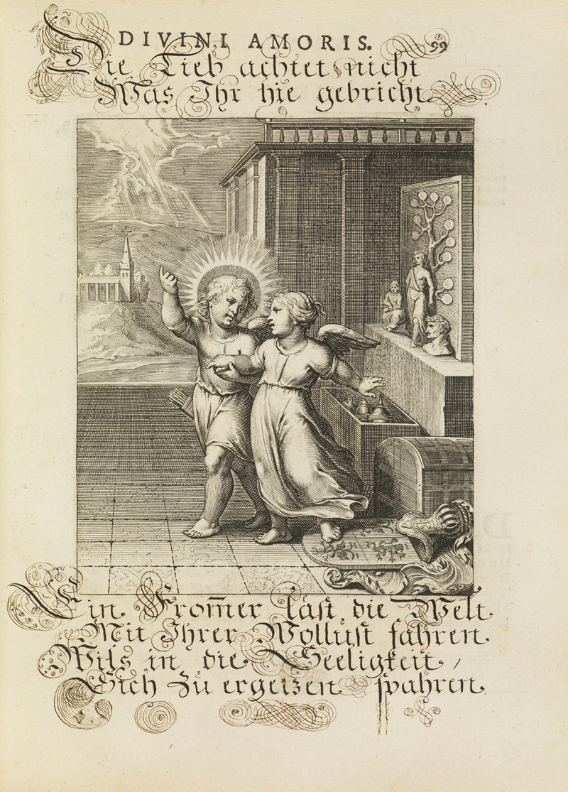 Amoris divini emblemata Pl.47 by Отто ван Вейн, 1660 — digital art print download