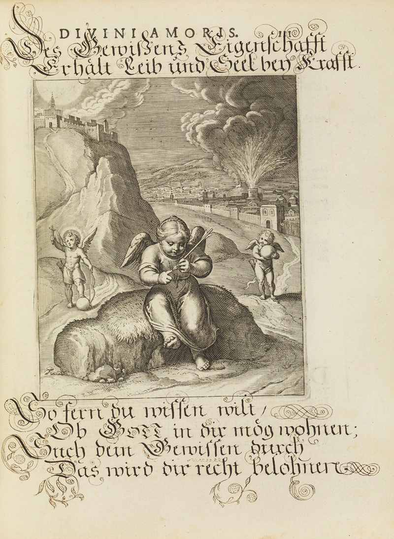 Amoris divini emblemata Pl.53 by Отто ван Вейн, 1660 — digital art print download
