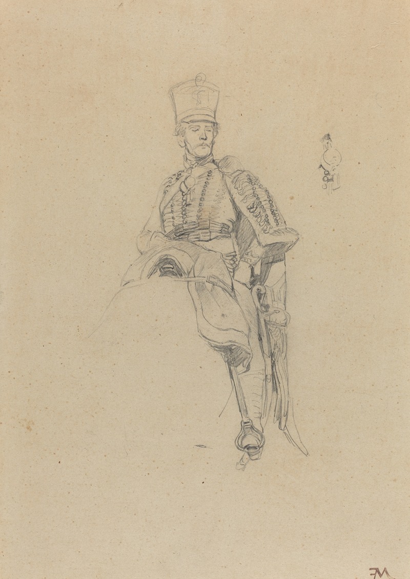 A French Hussar by Эрнест Мейссонье, c. 1865 — digital art print download