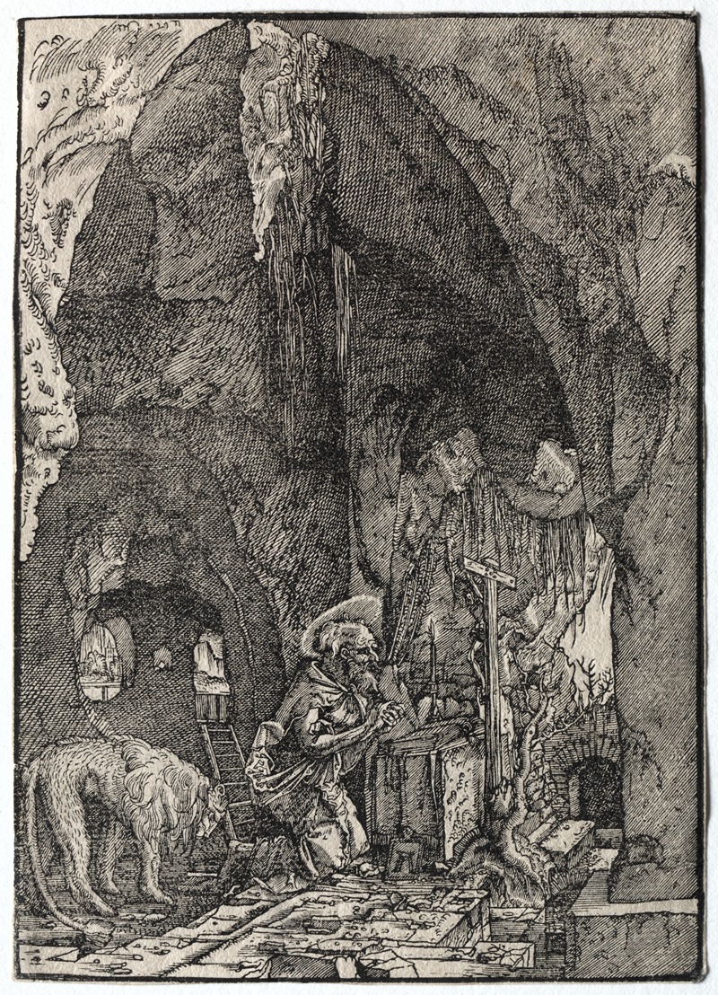 St. Jerome in the Cave by Albrecht Altdorfer, 1513–1515 — digital art print download
