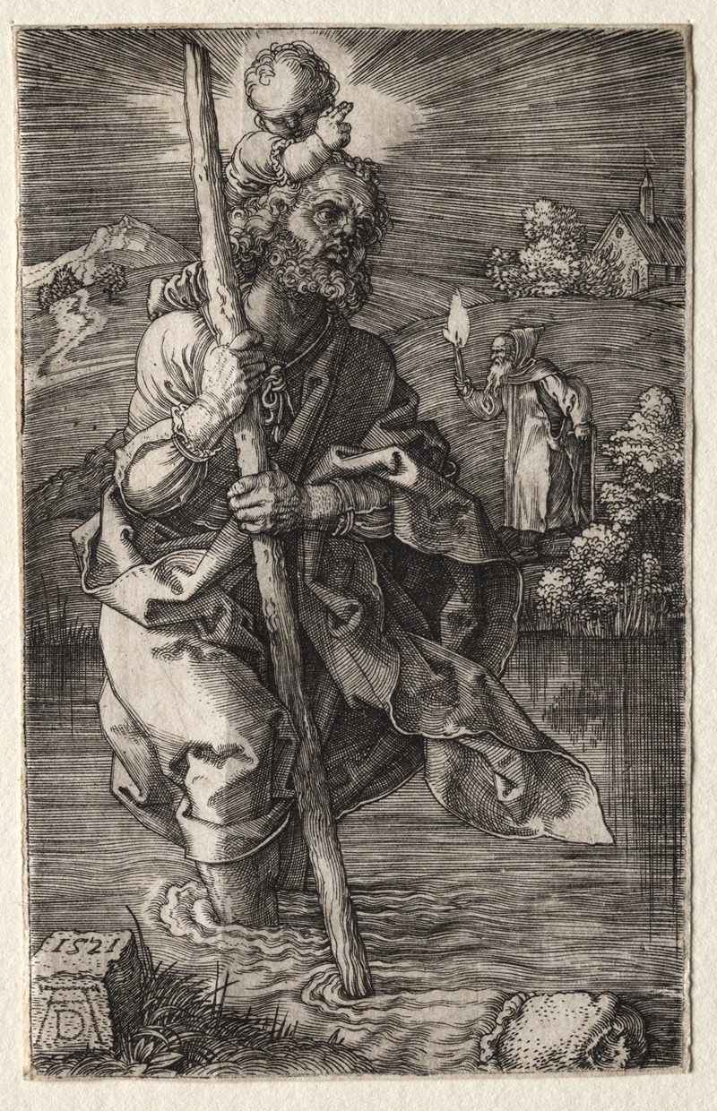 St. Christopher, Facing Right by Альбрехт Дюрер, c. 1496 — digital art print download
