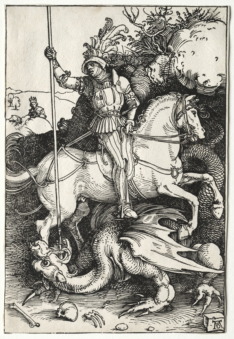 St. George Killing the Dragon by Альбрехт Дюрер — digital art print download