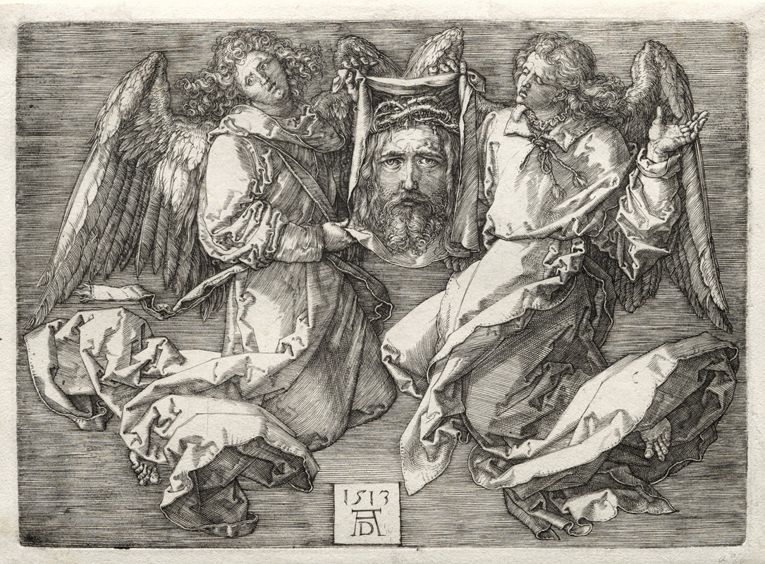 Sudarium Displayed by Two Angels by Альбрехт Дюрер, 1513 — digital art print download