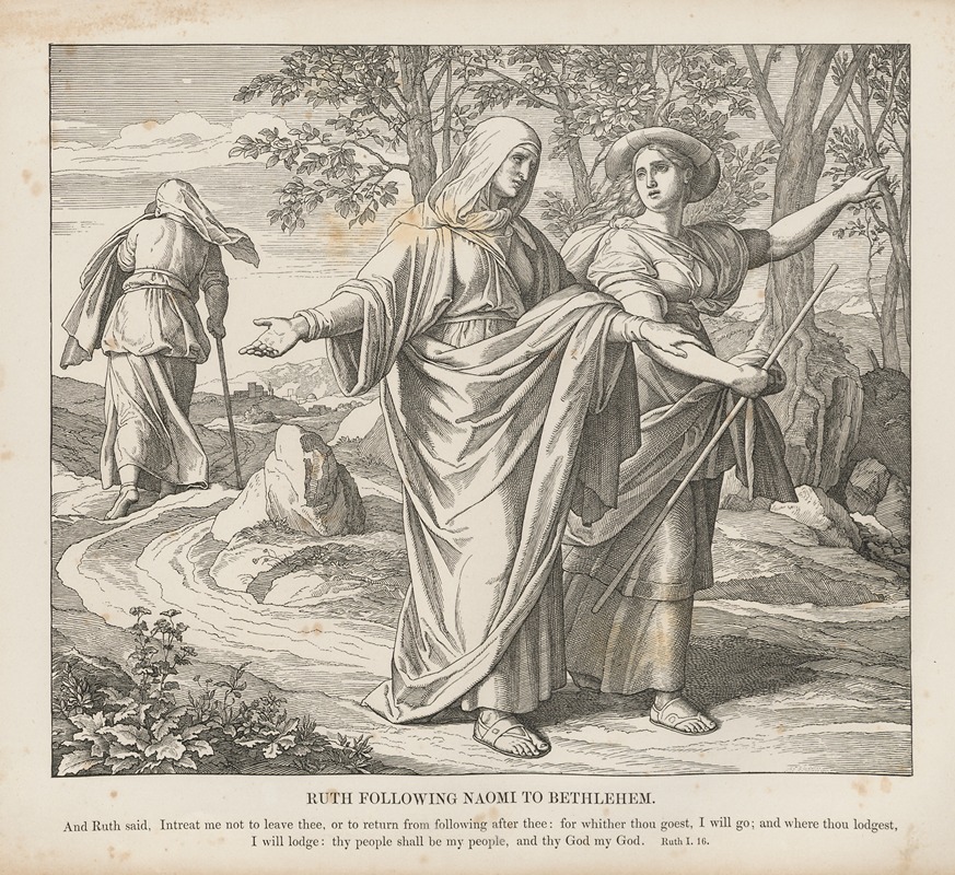 Ruth following Naomi to Bethlehem — Julius Schnorr von Carolsfeld