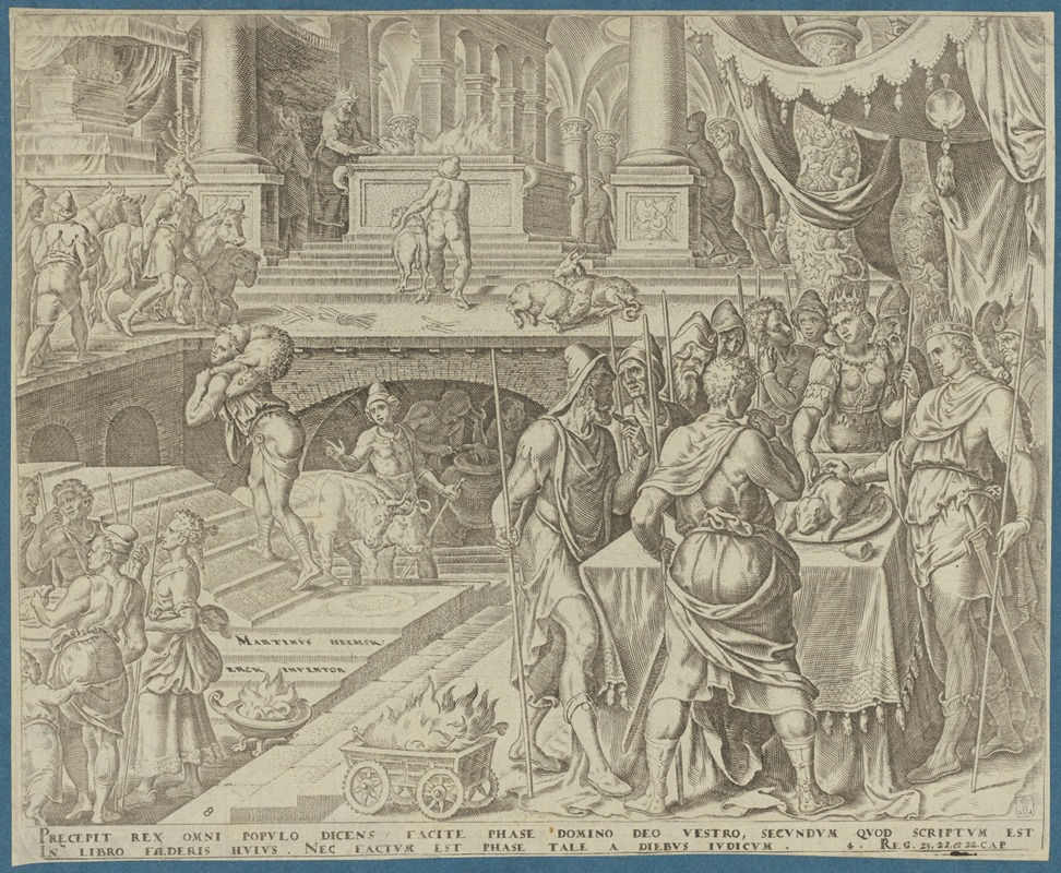 Josiah Celebrating Passover by Маартен ван Хемскерк, 1569 — digital art print download
