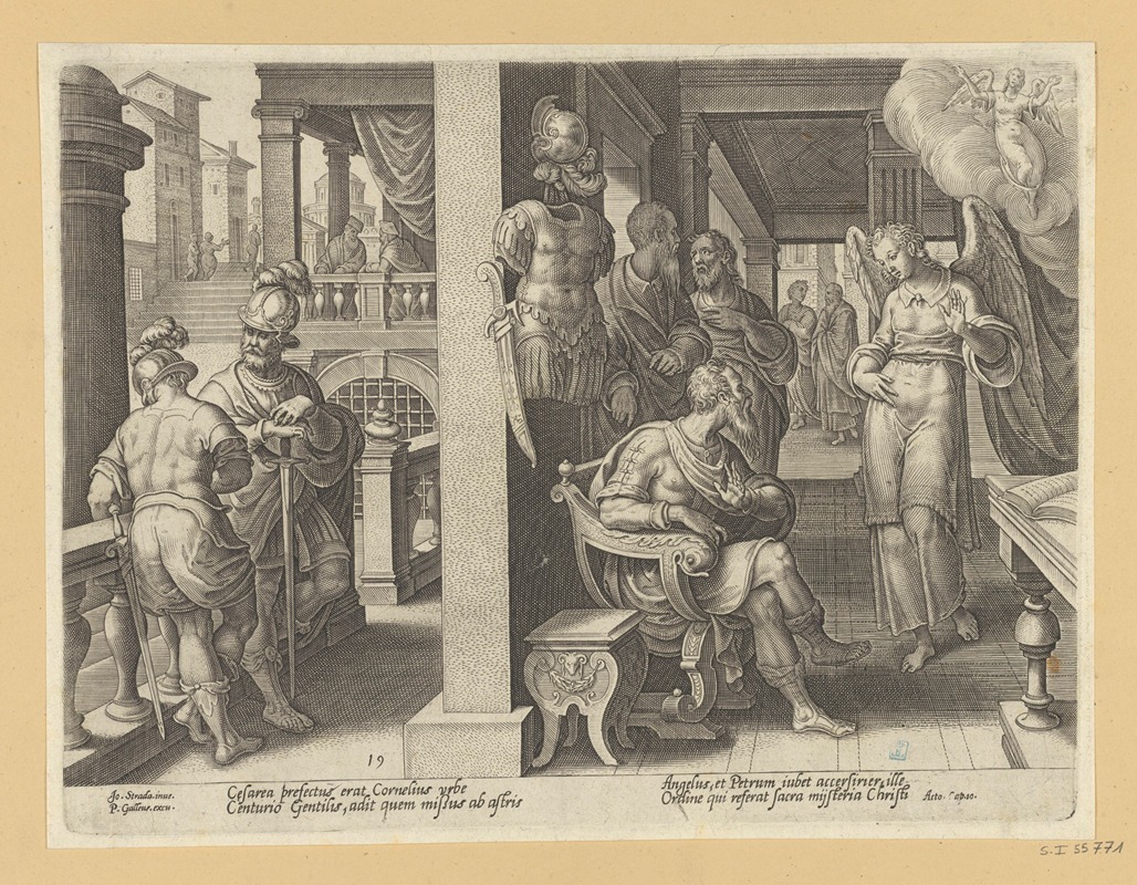 The Angel Sending Cornelius for St Peter by Страданус, 1582 — digital art print download
