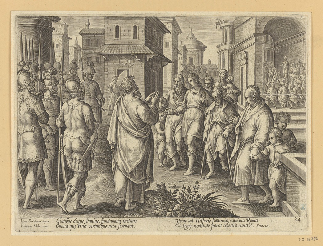 St Paul Preaching in Rome by Страданус, 1582 — digital art print download