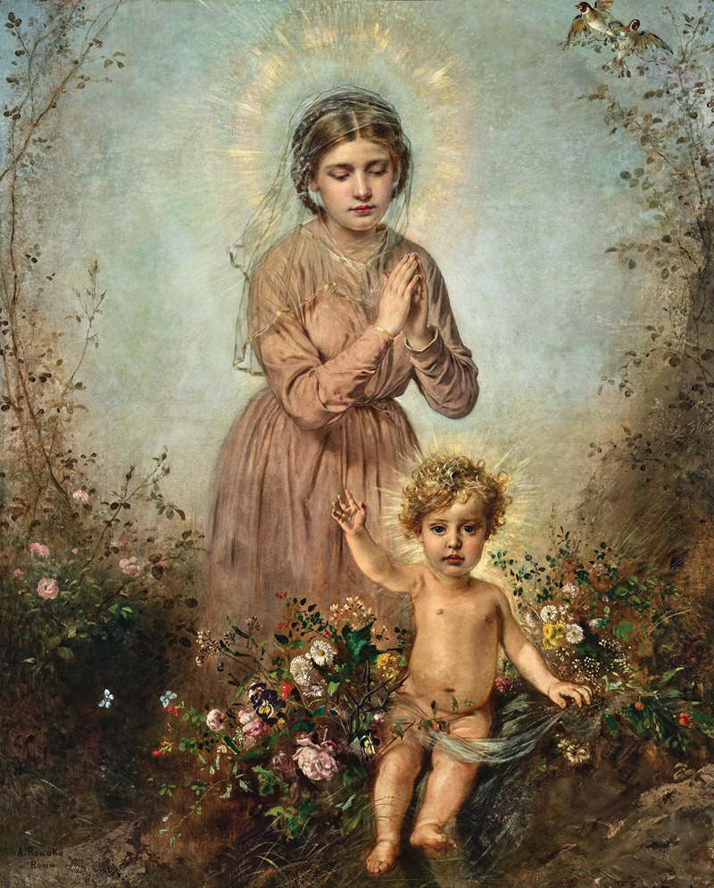 Madonna and Child by Антон Ромако, c. 1870 — digital art print download