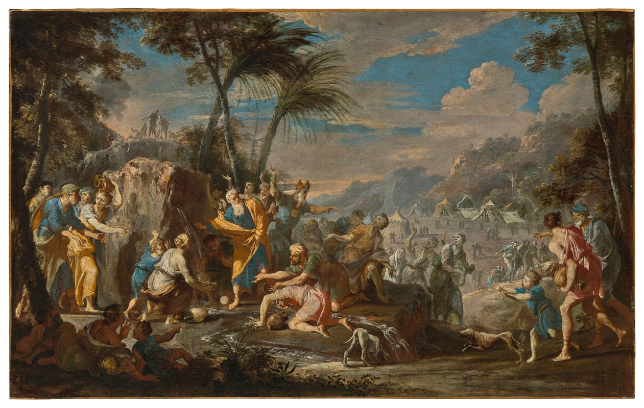 Moses bringing forth water from the rock by Доменико Гаргьюло — digital art print download