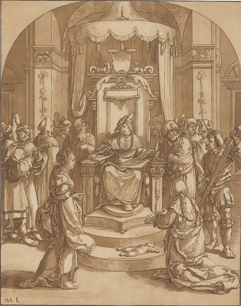 Judgment of Solomon by Корнелис Плос ван Амстел, 1782 — digital art print download