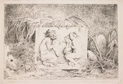 The Family of the Satyr by Jean-Honoré Fragonard, 1763 — digital art print download