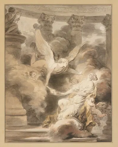 The Sacrifice of the Rose by Jean-Honoré Fragonard, c. 1780 — digital art print download