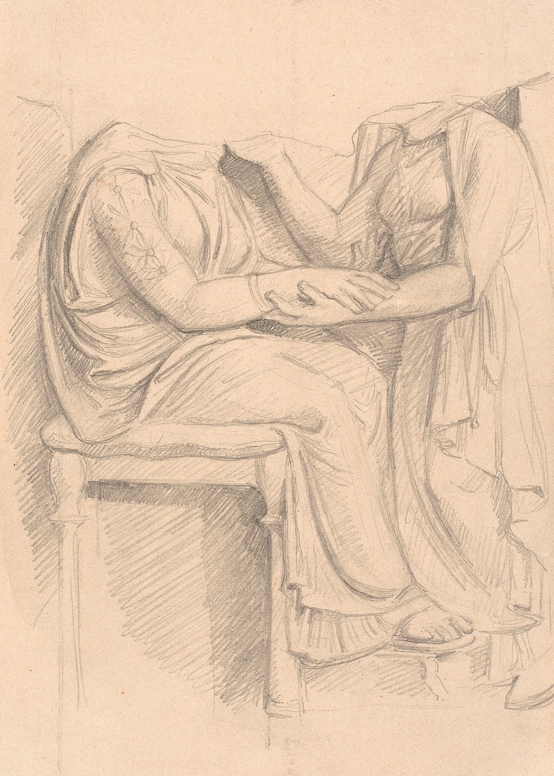 Studie efter attisk gravrelief by Йоаким Сковгорд, 1879 - 1889 — digital art print download