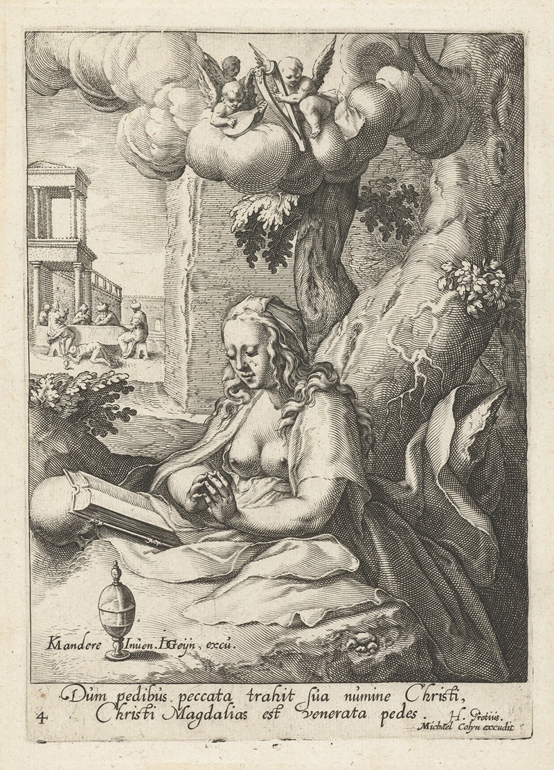 Mary Magdalene as a repentant sinner by Якоб де Гейн II, 1595 - 1596 — digital art print download