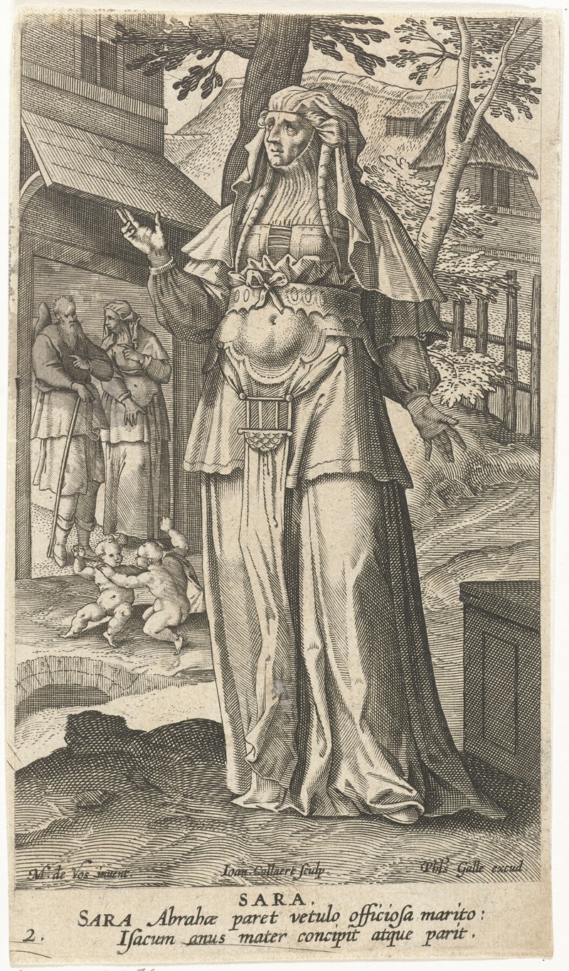 Sara by Jan Collaert II, 1588 - 1595 — digital art print download