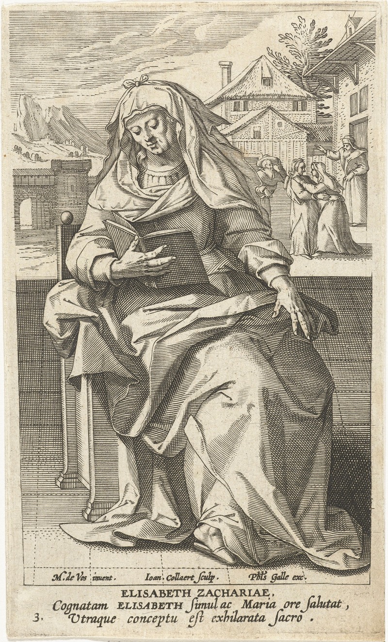 Saint Elizabeth by Jan Collaert II, 1595 - 1599 — digital art print download