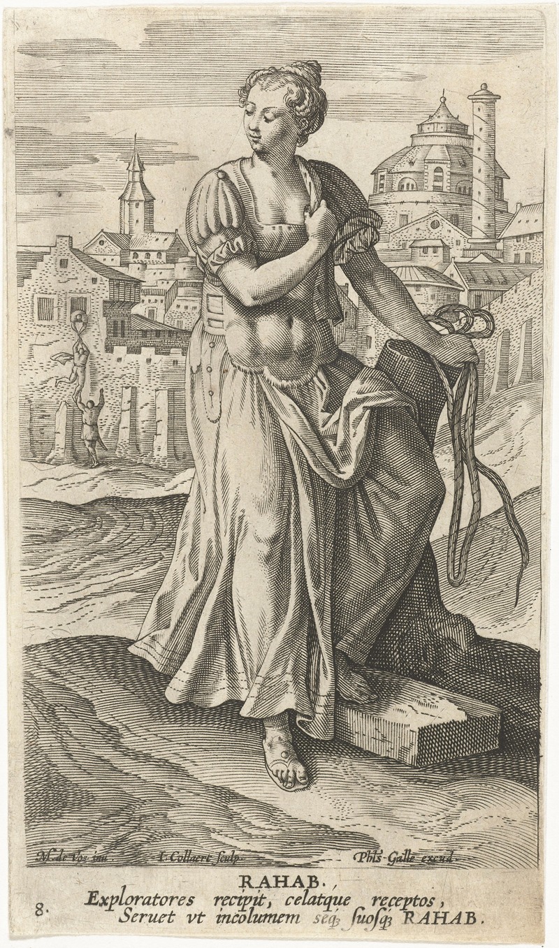 Rahab by Jan Collaert II, 1588 - 1595 — digital art print download