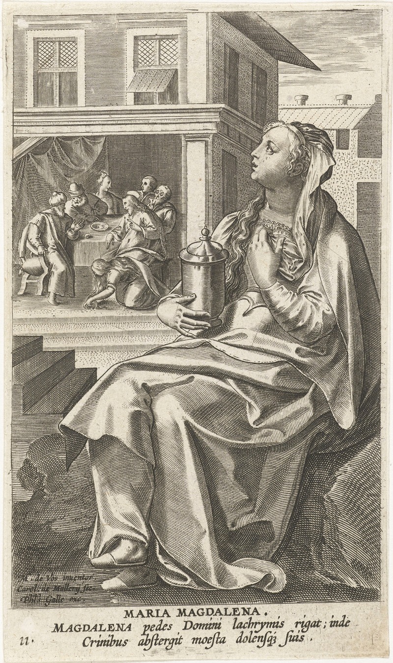 Mary Magdalene by Jan Collaert II, 1595 - 1599 — digital art print download